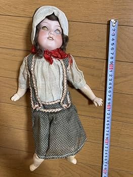 Amazon.co.jp: アンティーク ビスクドール フランス人形 市松